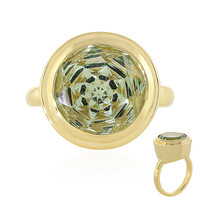 Zilveren ring met een groene amethist