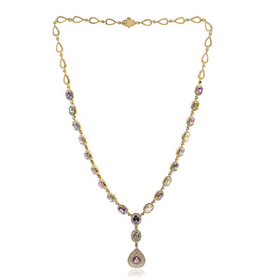 Gouden halsketting met saffieren (CIRARI)