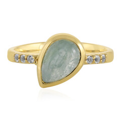 Zilveren ring met een aquamarijn