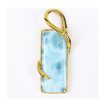 Zilveren hanger met een larimar