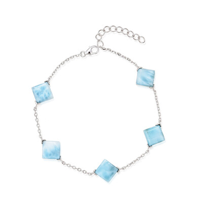Zilveren armband met larimaren