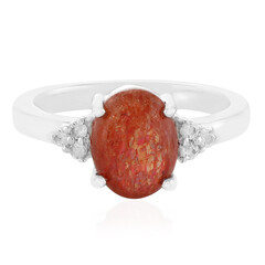 Zilveren ring met een zonnesteen