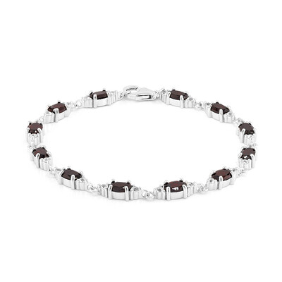 Zilveren armband met granaten
