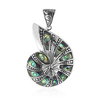 Zilveren hanger met Abalone schelpen (Art of Nature)