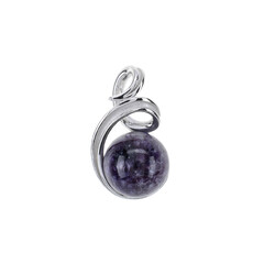 Zilveren hanger met een Charoite