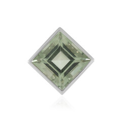 Zilveren hanger met een groene amethist