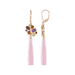 Zilveren oorbellen met Lavendel Chalcedonen (KM by Juwelo)