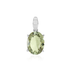 Zilveren hanger met een groene amethist