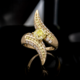 Gouden ring met een gele SI1 diamant (de Melo)