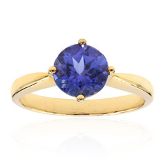 Gouden ring met een AAA tanzaniet (CIRARI)