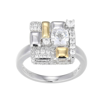 Zilveren ring met een witte topaas (Adela Silber)