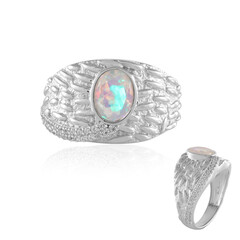 Zilveren ring met een AAA Welo-opaal (de Melo)