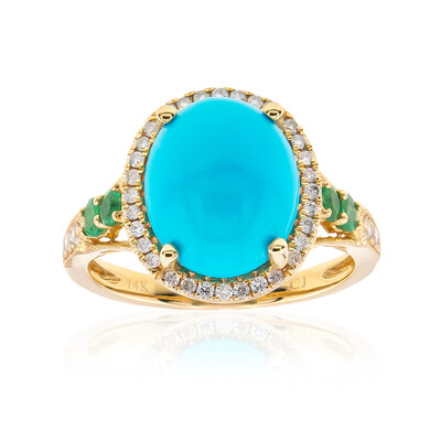 Gouden ring met een Sleeping Beauty Turkoois (CIRARI)