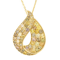 Gouden halsketting met SI2 Fancy Diamanten (CIRARI)
