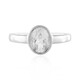 Zilveren ring met een witte topaas