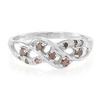 Zilveren ring met Fancy diamanten