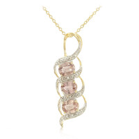 Gouden halsketting met Onverhitte Padparadscha Saffieren (AMAYANI)
