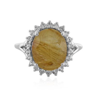 Zilveren ring met een rutielkwarts