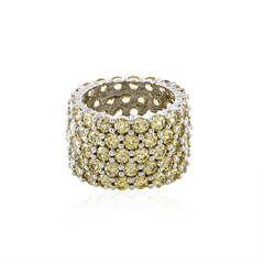 Zilveren ring met Gele Zirkonen
