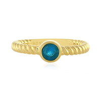 Zilveren ring met een neon blauwe apatiet