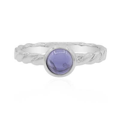 Zilveren ring met een ioliet