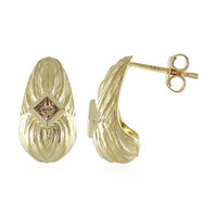 Gouden oorbellen met I2 Champagne Diamanten (de Melo)