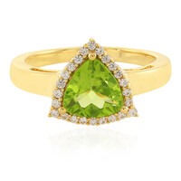 Zilveren ring met een peridoot