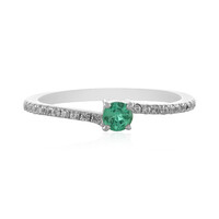 Zilveren ring met een Columbiaanse smaragd
