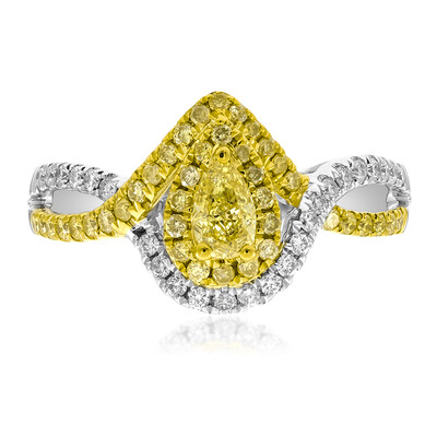 Gouden ring met een gele SI2 diamant (CIRARI)