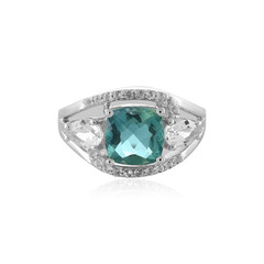 Zilveren ring met een Belgian Teal Fluoriet