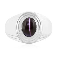 Zilveren ring met een kattenoog-sillimaniet