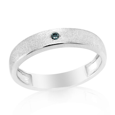Zilveren ring met een I3 Champagne Diamant