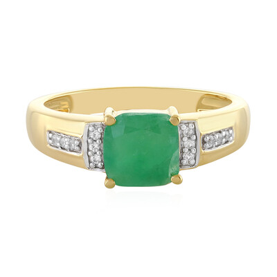 Zilveren ring met een Socoto smaragd