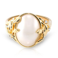 Zilveren ring met een Mabe parel