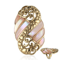 Zilveren ring met parelmoer