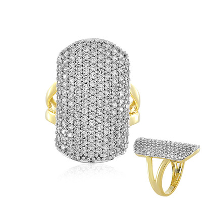 Zilveren ring met zirkonen