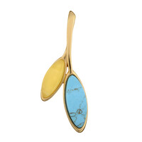 Zilveren hanger met een turkoois