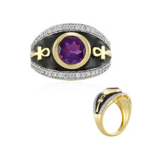 Zilveren ring met een amethist