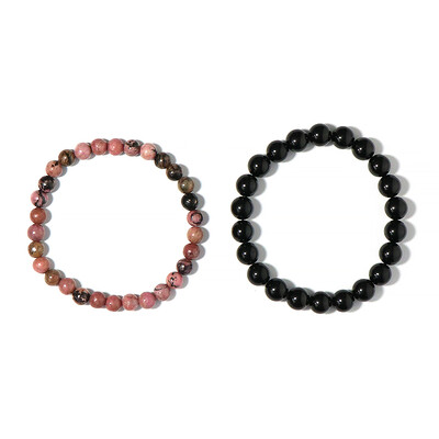 Armband met zwarte toermalijnen
