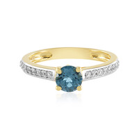 Zilveren ring met een Londen-blauwe topaas