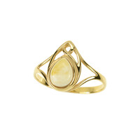 Zilveren ring met een Baltische barnsteen