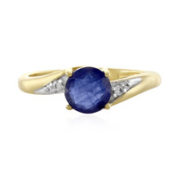 Zilveren ring met een Madagaskar Blauwe Saffier