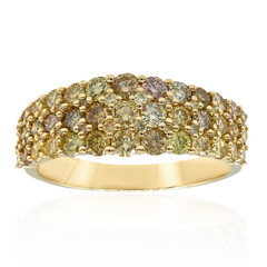 Gouden ring met SI2 Fancy Diamanten (CIRARI)