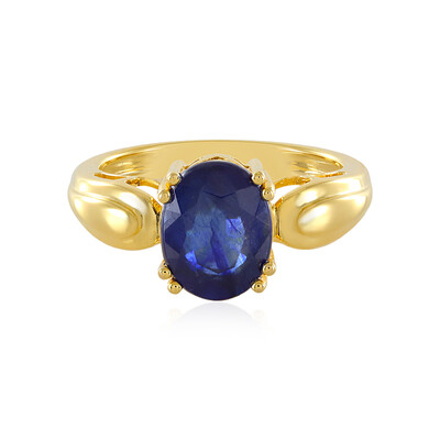Zilveren ring met een Madagaskar Blauwe Saffier