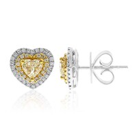 Gouden oorbellen met gele SI1 diamanten (CIRARI)