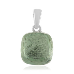 Zilveren hanger met een groene amethist