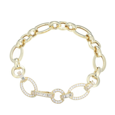 Zilveren armband met witte topaasstenen (Adela Silber)