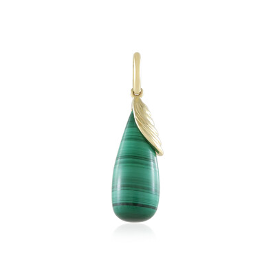 Gouden hanger met een Malachiet