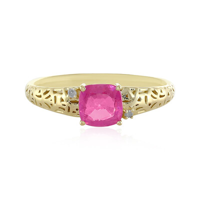 Gouden ring met een Madagaskar Roze Saffier (Ornaments by de Melo)