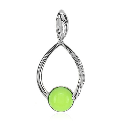 Zilveren hanger met een Groene Colombiaanse Barnsteen (dagen)